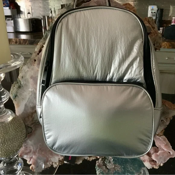 No BOUNDARIES Mini  Sliver Metallic backpack - Picture 2 of 12